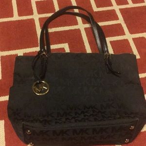 Michael Kors black on black purse
